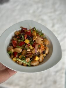 Muhammara gnocchi with umami toasted nuts